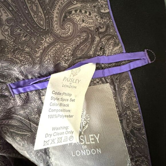 PAISLEY OF LONDON PHILLIP BLACK BLAZER JACKET BOYS SIZE 16 NWT HTF - Picture 12 of 16